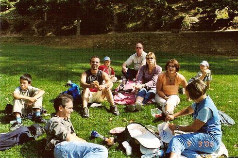 picnic sur la pelouse